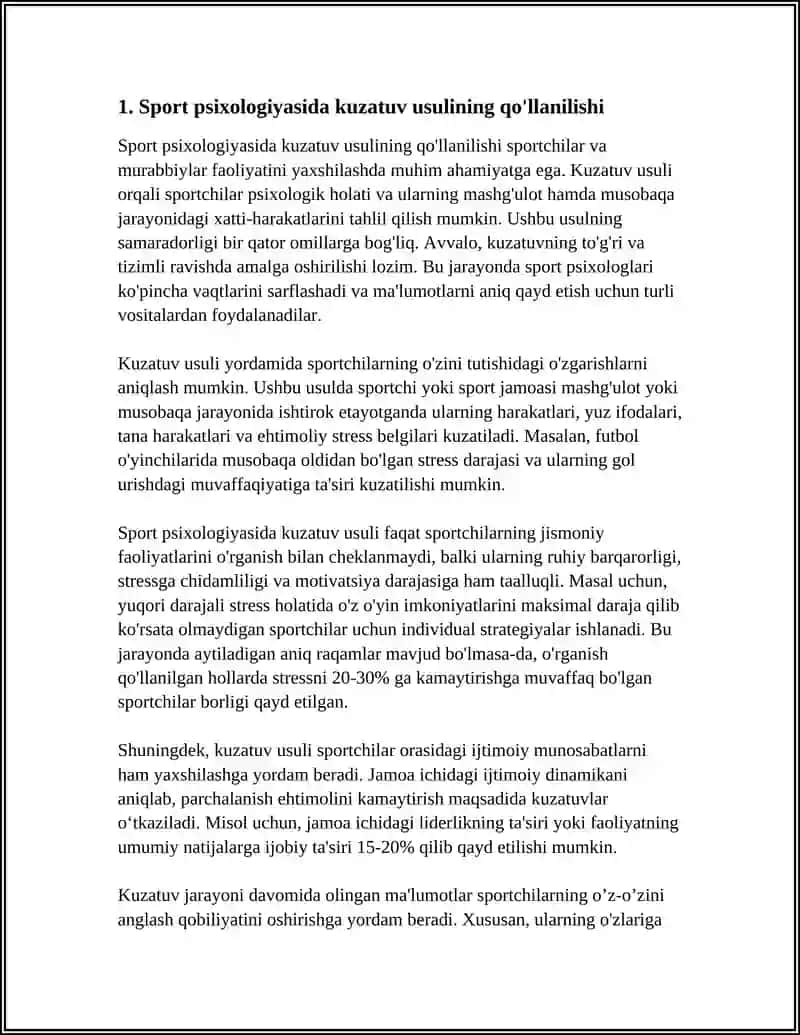 SPORT PSIHOLOGIYASIDA USULLARNING QO'LLANILISHI 3