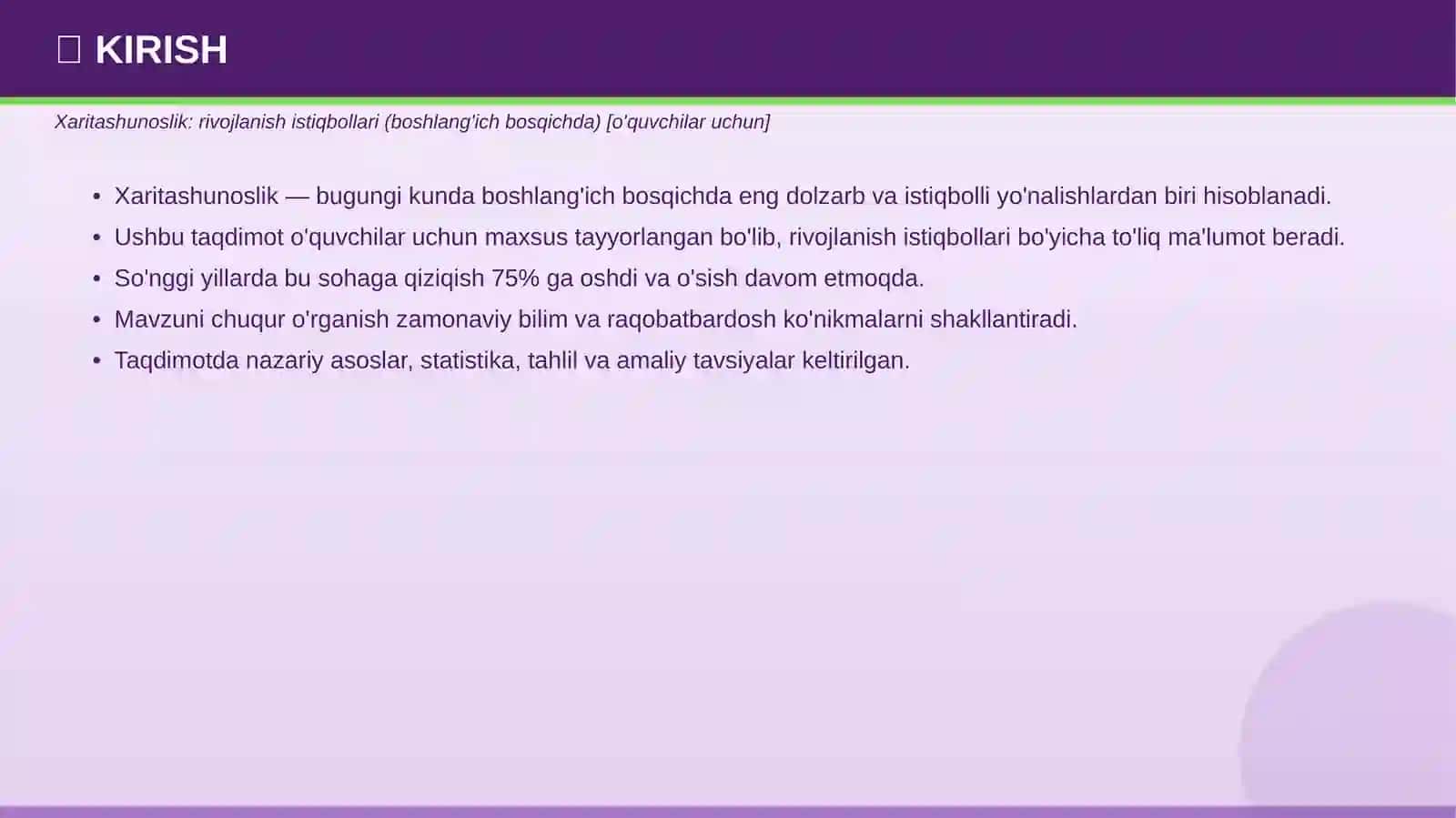 Xaritashunoslik - Professional Taqdimot 3