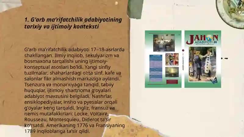 Gʻarb maʼrifatchilik adabiyoti 3