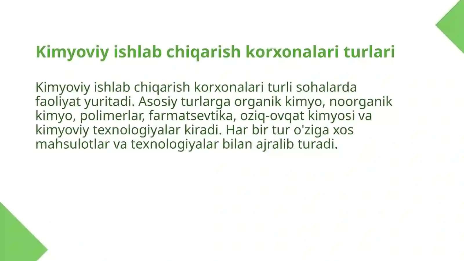 Kimyoviy ishlab chiqarish korxonalar haqida 3