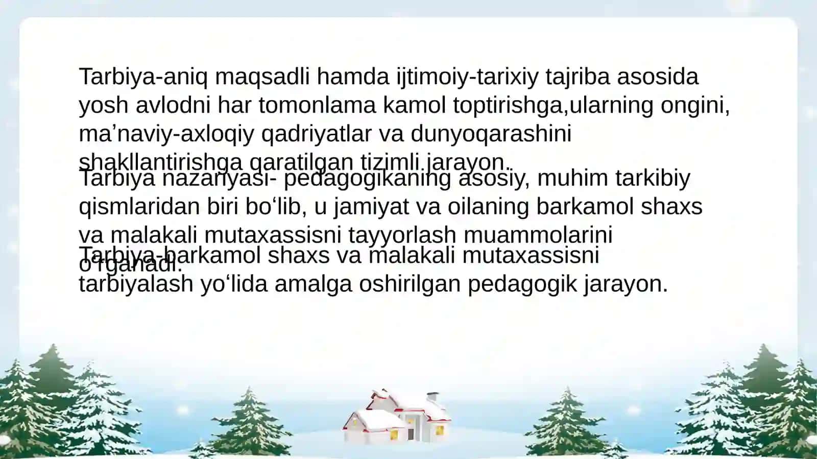 Tarbiya  jarayonining mazmuni, mohiyati, tarbiyat tamoyillari va metodlari 3