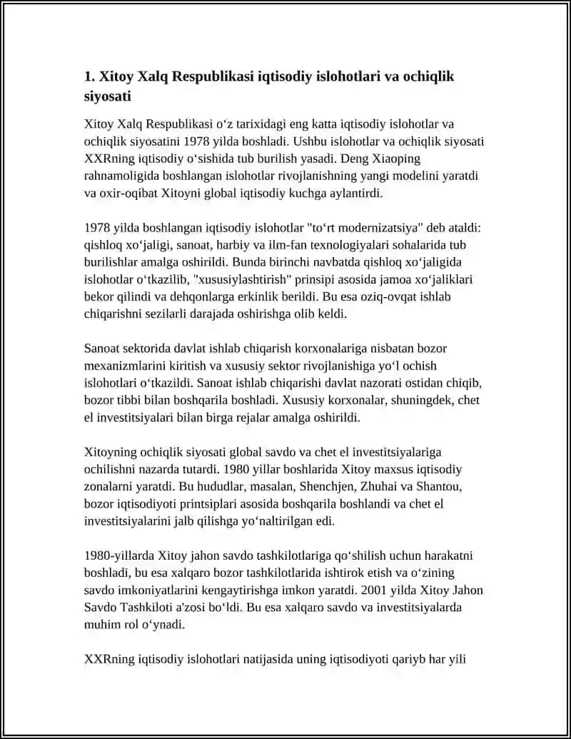XITOY XALQ RESPUBLIKASI IQTISODIYOTI 3