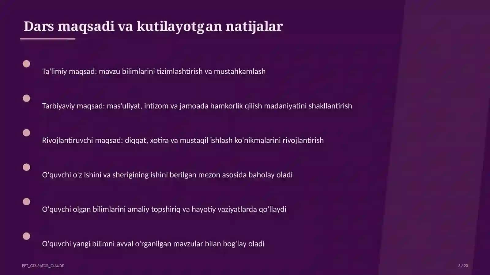 Boshlang'ich sinf: Matematika (1– 4) 3
