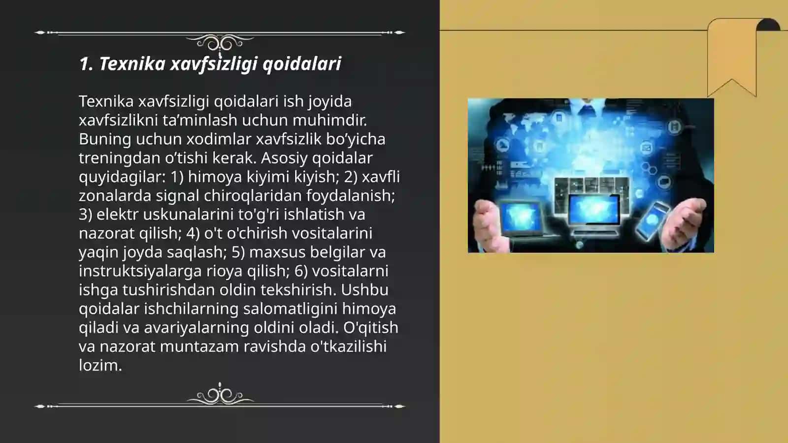 Texnika xavfsizligi qoidalari 3