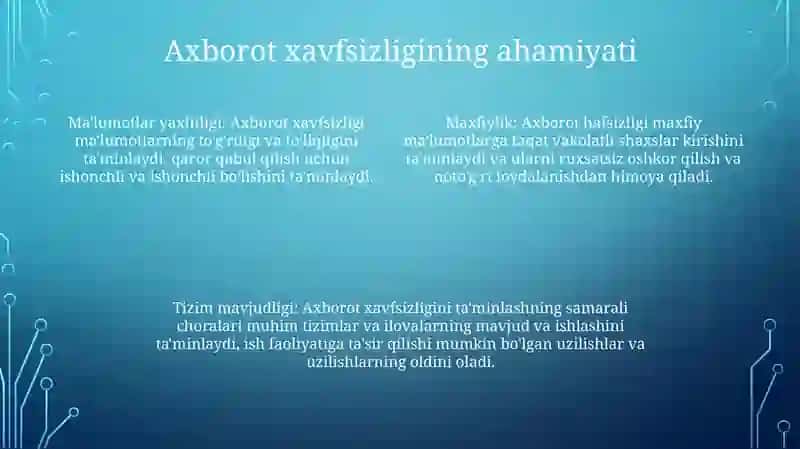 Axborot Hafsizligi 3