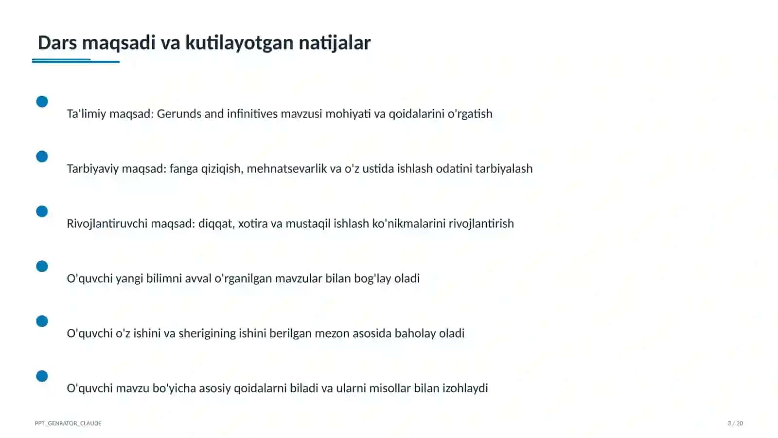 Gerunds and infinitives (11-sinf) 3