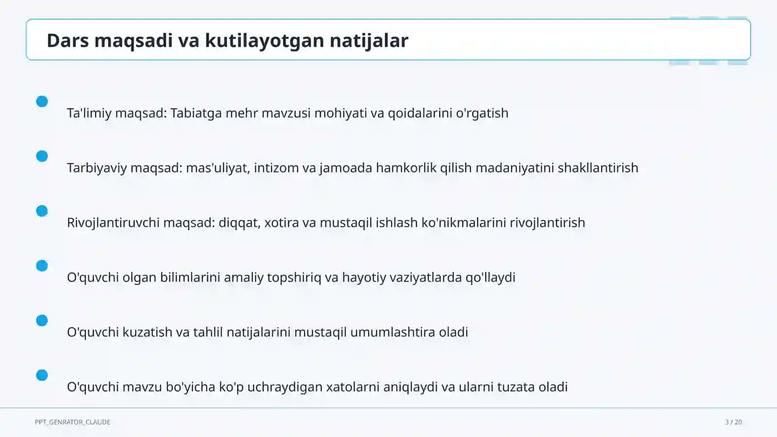 Tabiatga mehr (3-sinf) 3