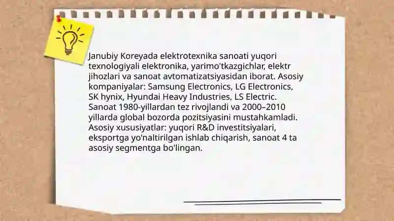 Janubiy Koreyada Elektrotexnika 3
