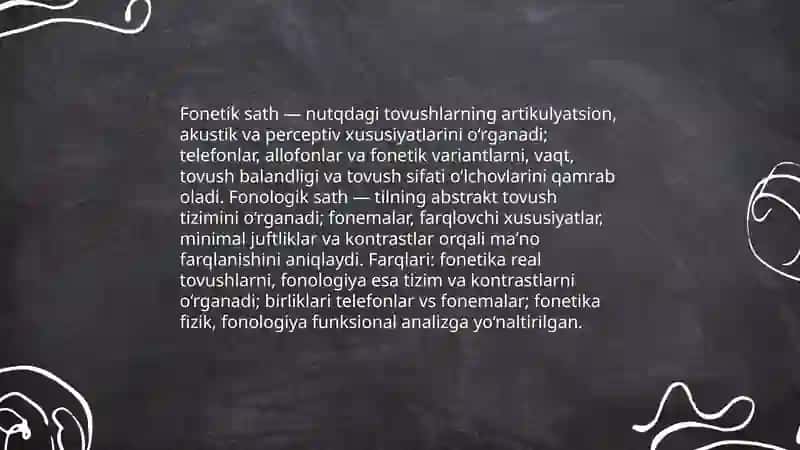 Tilning fonetik va fonologik sathi 3