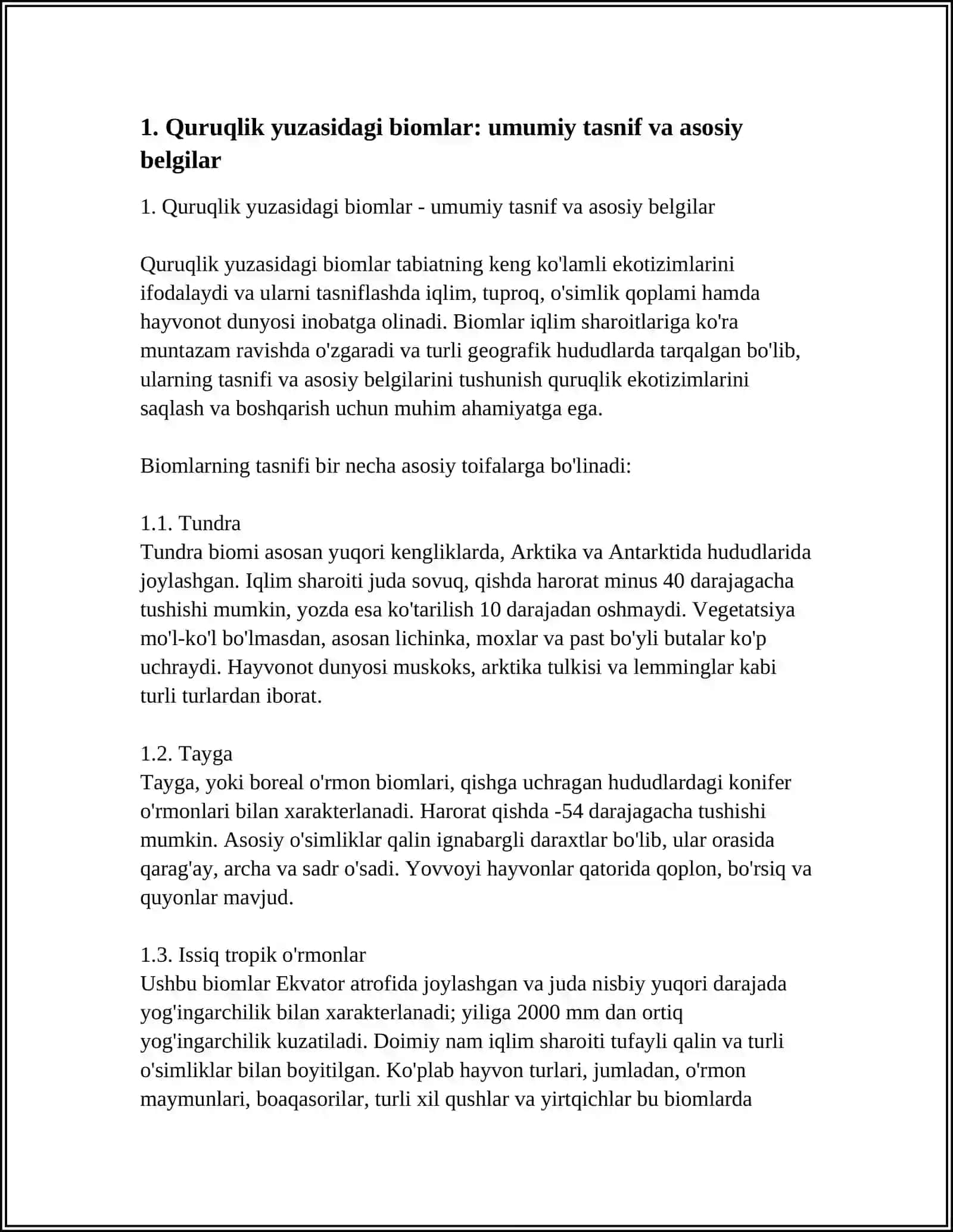 Quruqlik yuzasidagi biomlar 3
