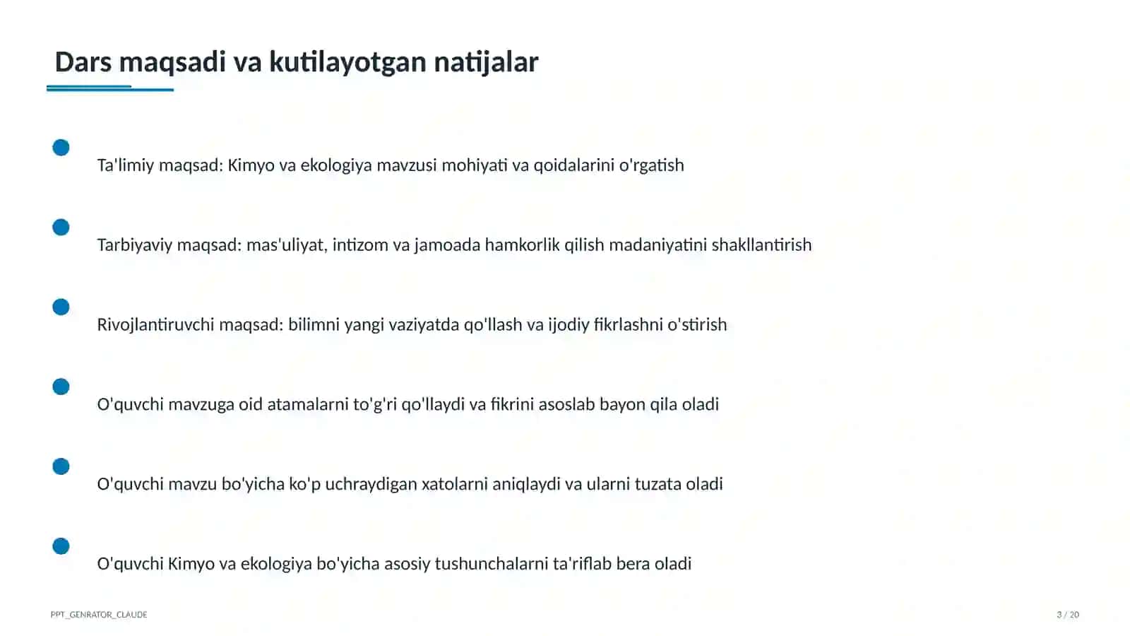 Kimyo va ekologiya (11-sinf) 3