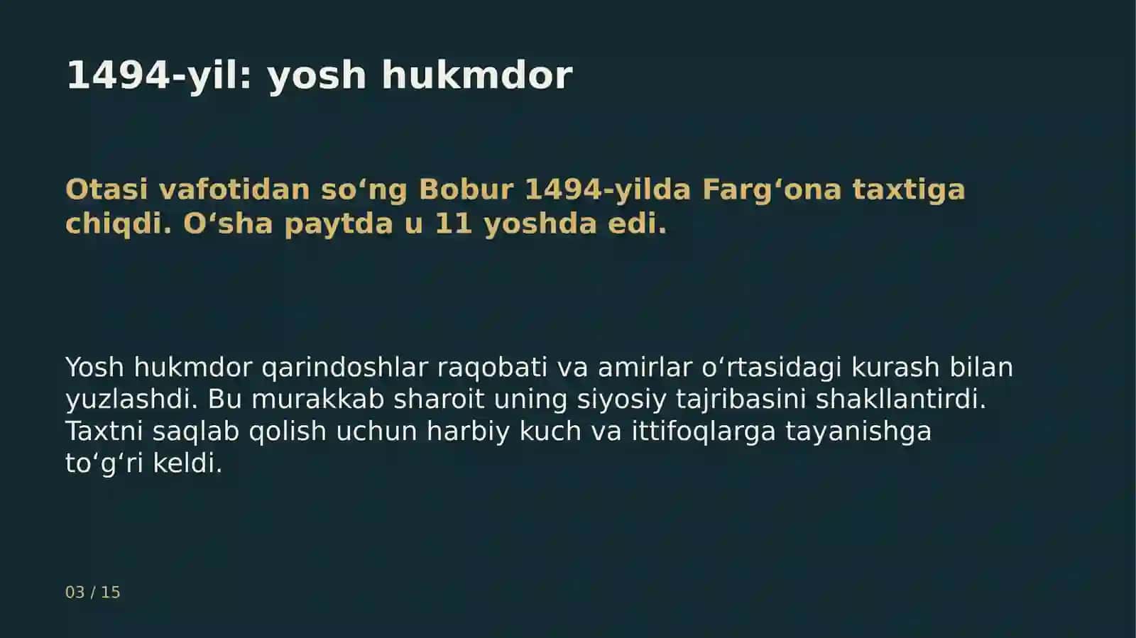 Zahiriddin Muhammad Boburning hayoti va ilmiy merosi 3