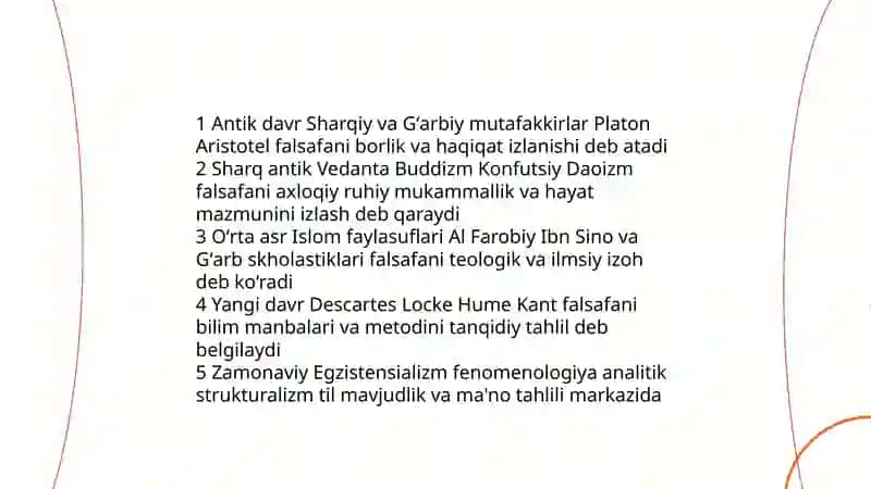 Sharqiy va Gʻarbiy mutafakkirlarning falsafa mohiyati 3