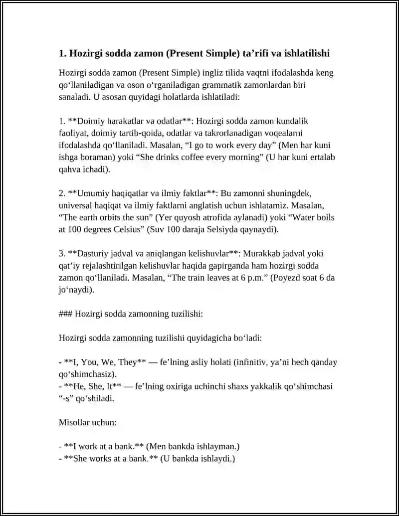 PRESENT SIMPLE TENSE 3