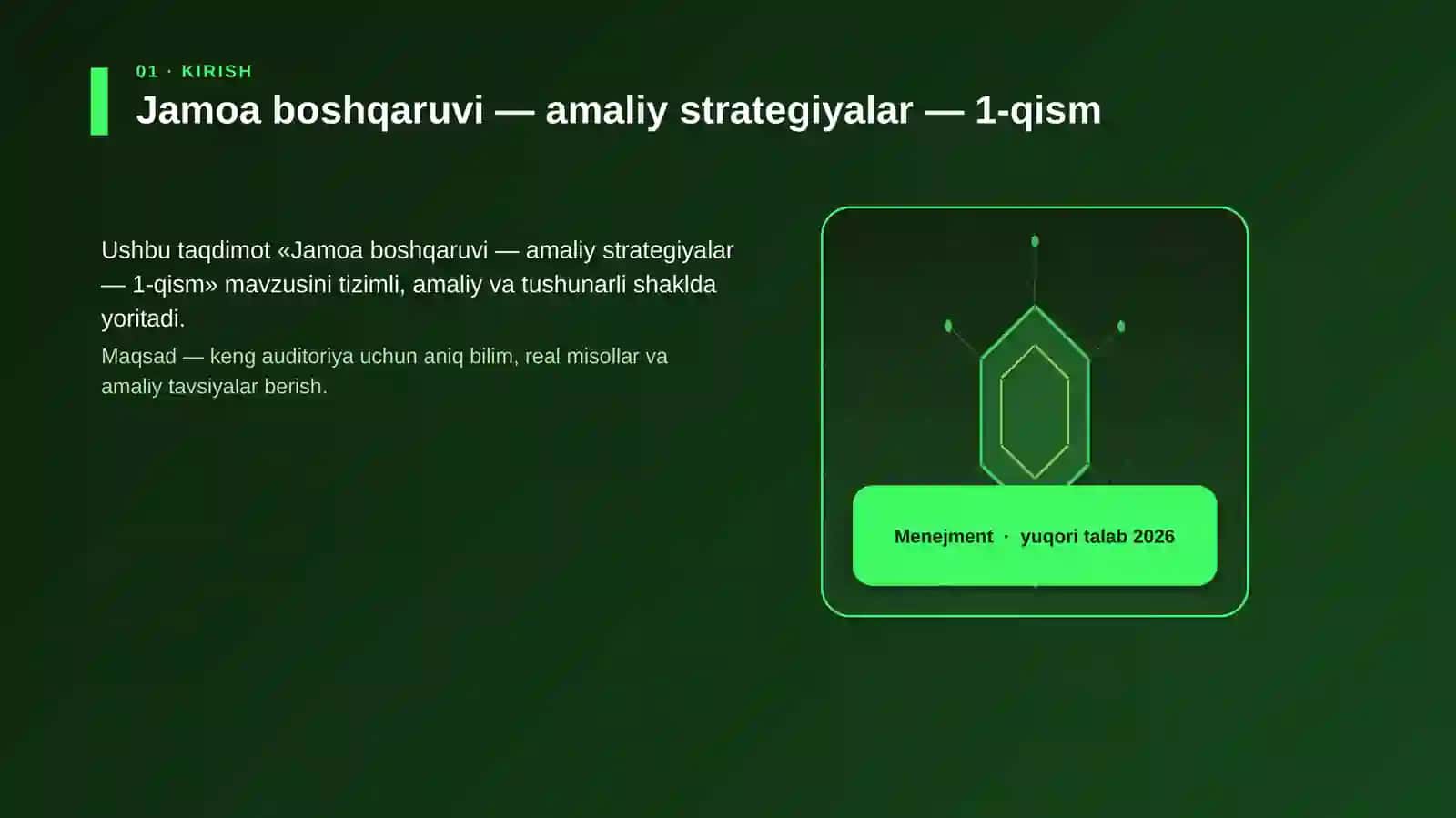 Jamoa boshqaruvi — amaliy strategiyalar — 1-qism 3