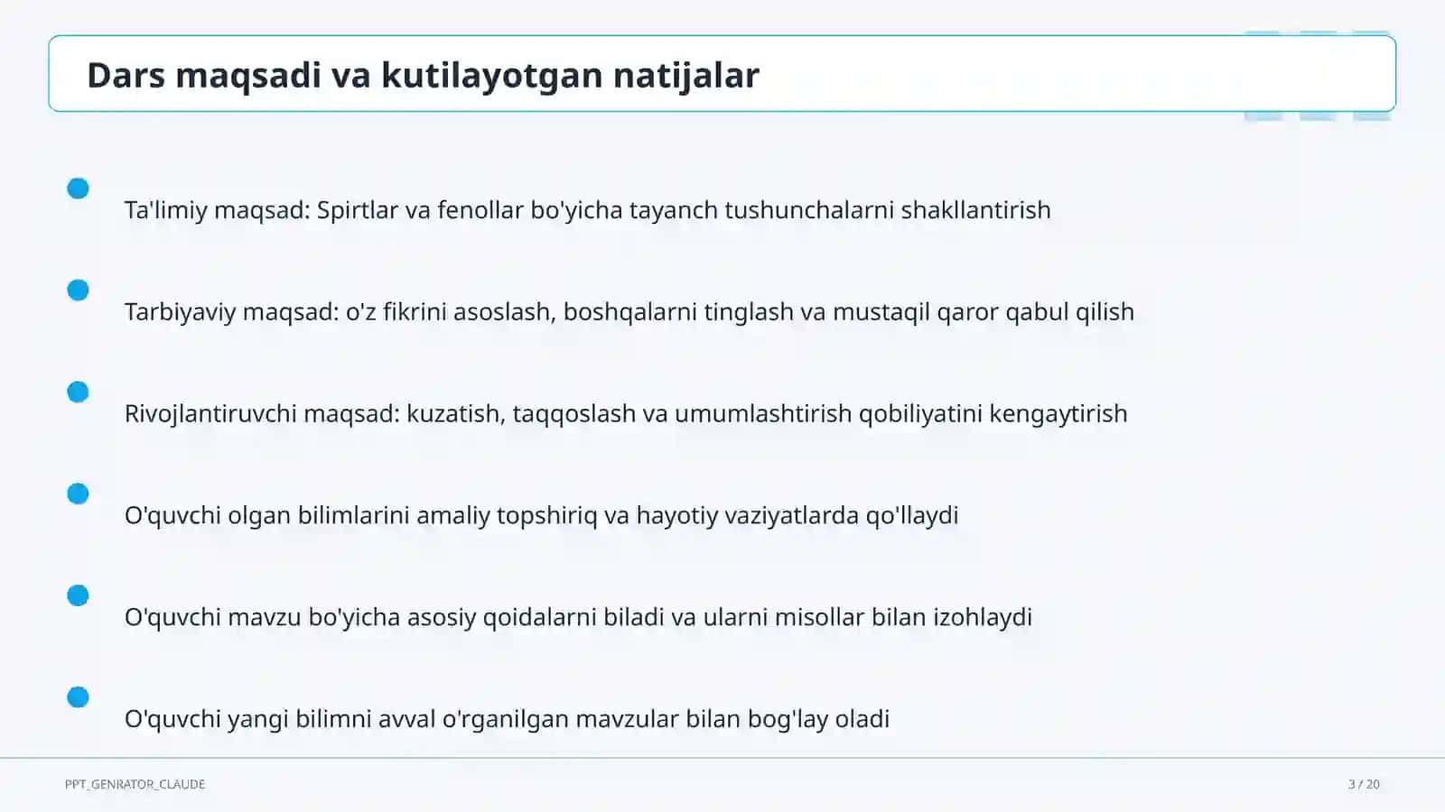 Spirtlar va fenollar (10-sinf) 3