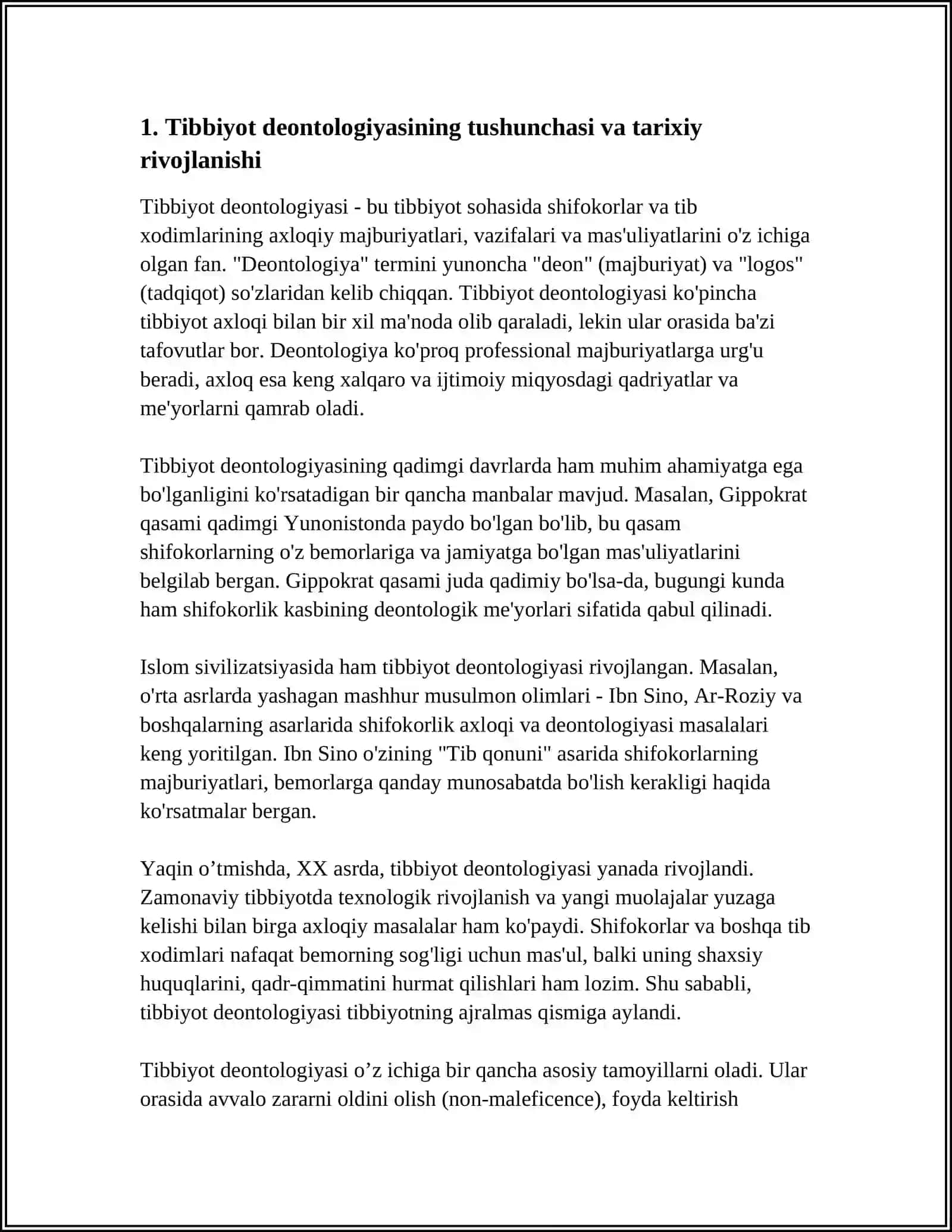 TIBBIYOT DIONTOLOGIYA VA UNING ASOSLARI 3