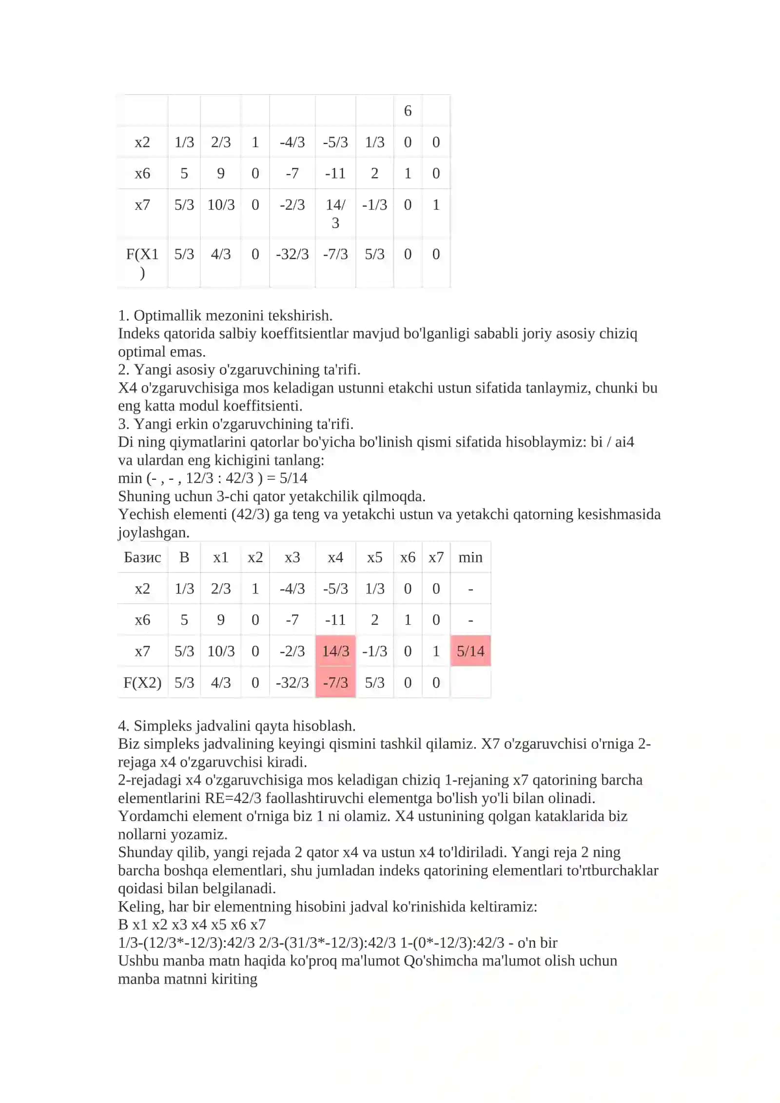 Simpleks usuli 3