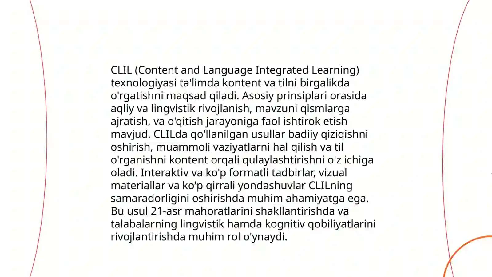 CLIL texnologiyasining integrativ imkoniyatlari 3