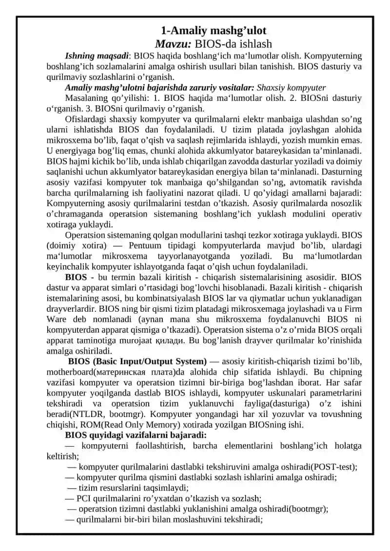 BIOS-da ishlash 3
