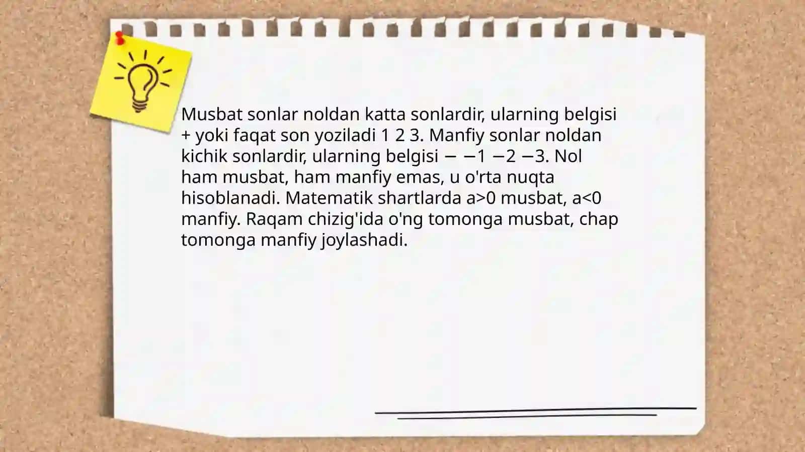 Musbat va manfiy sonlar 3