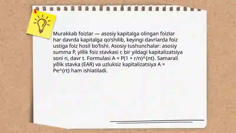 Murakkab foizlar 3