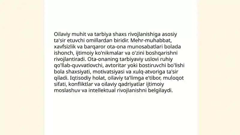 Shaxs rivojlanishiga ta'sir etuvchi omillar 3