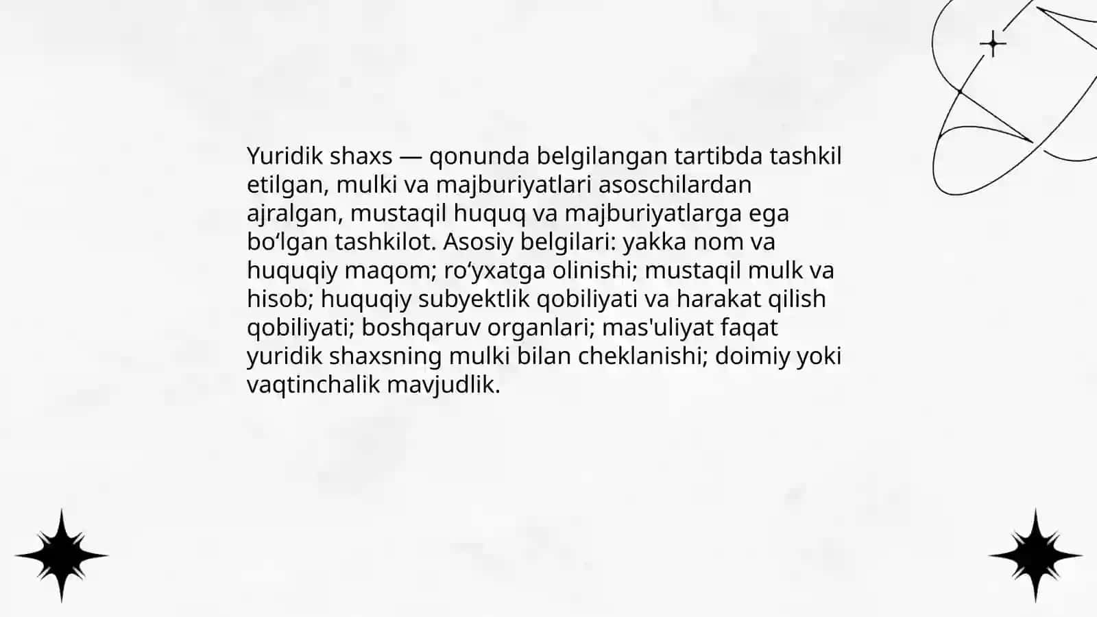 Yuridik shaxlar 3