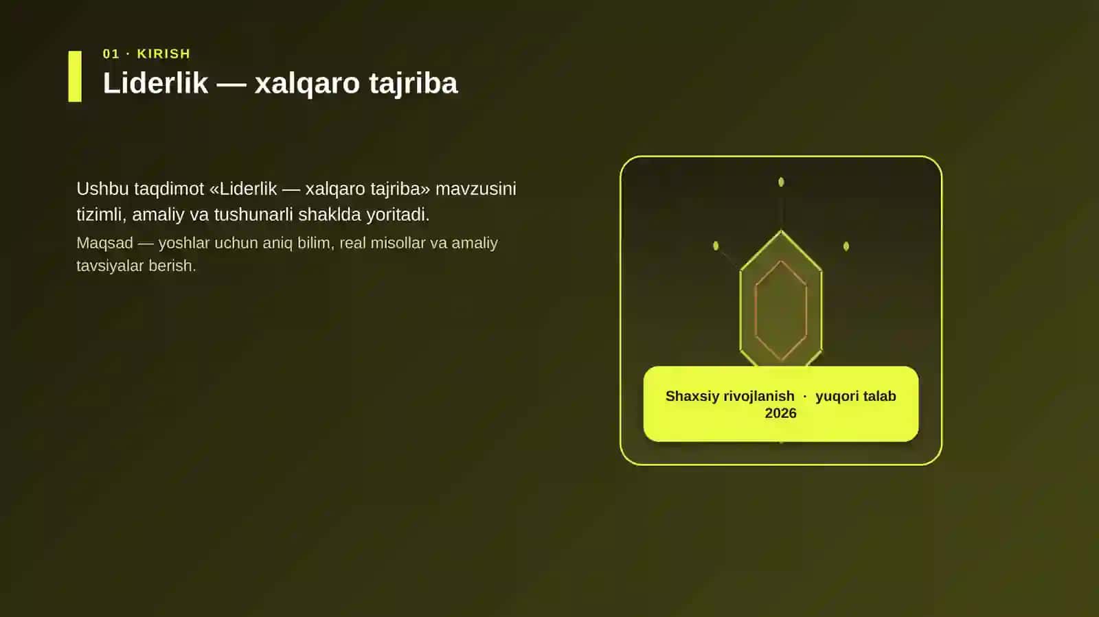 Liderlik — xalqaro tajriba 3