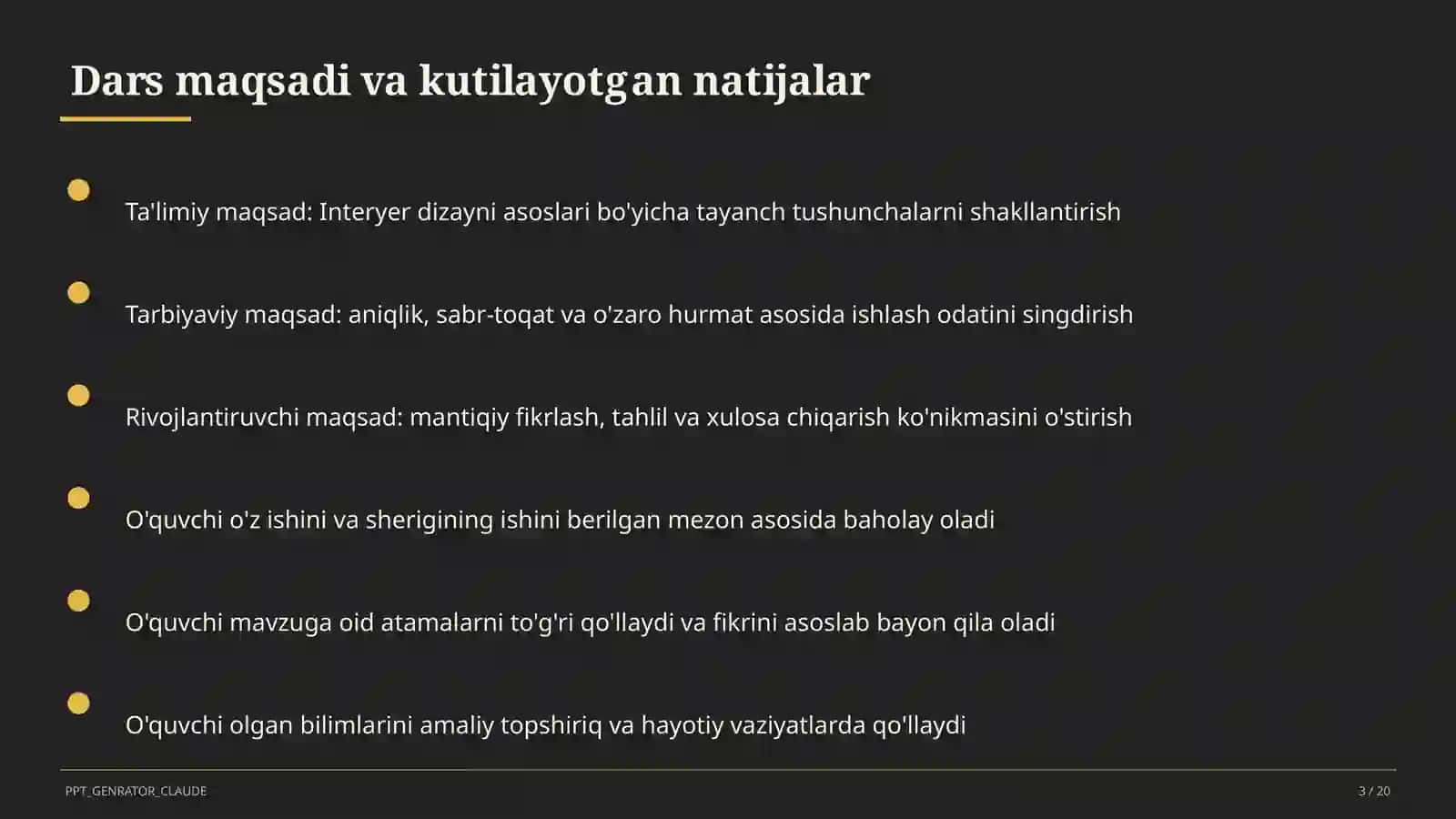 Interyer dizayni asoslari (8-sinf) 3