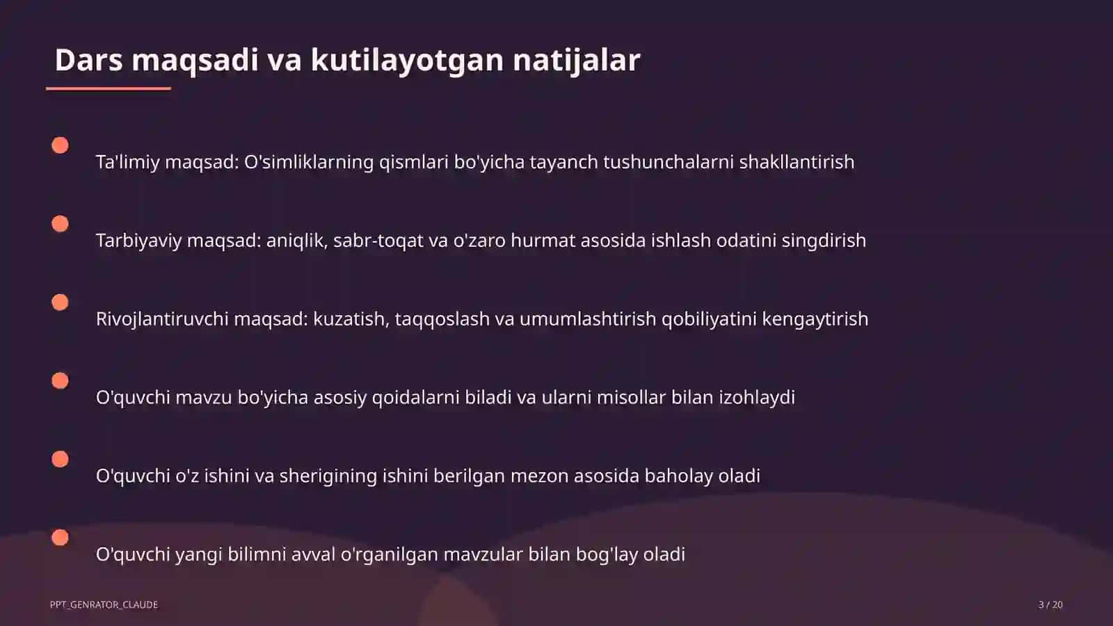 O'simliklarning qismlari (2-sinf) 3