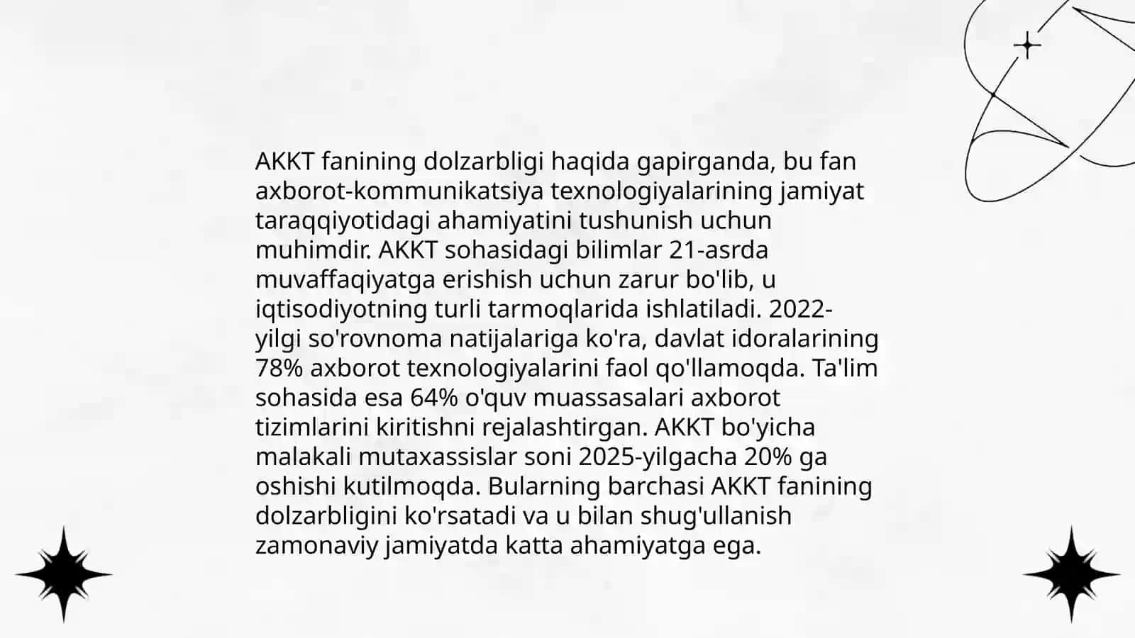 AKKT fanining dolzarbligi 3