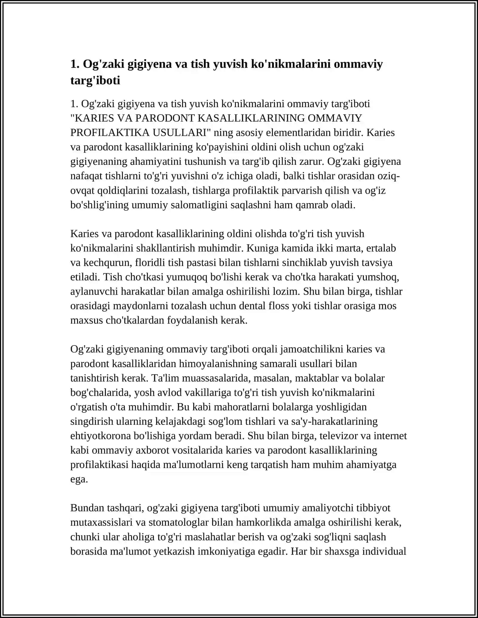 KARIES VA PARODONT KASALLIKLARINING OMMAVIY PROFILAKTIKA USULLARI 3