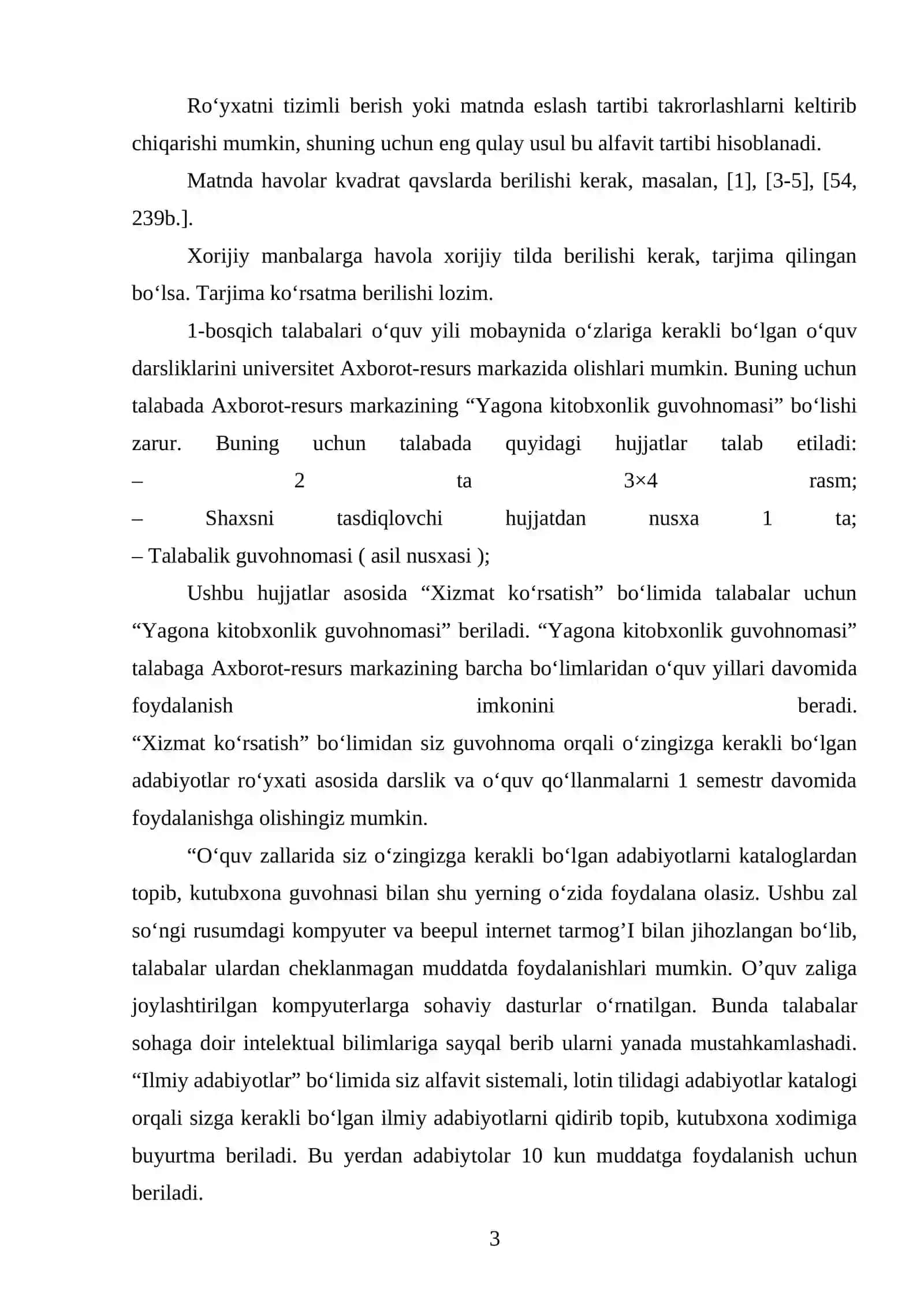 Foydalanilgan adabiyotlar ro'yxatini tayyorlash 3