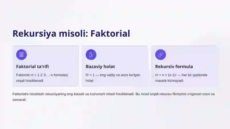 Rekursiya va uni dasturlashda ishlatish 3