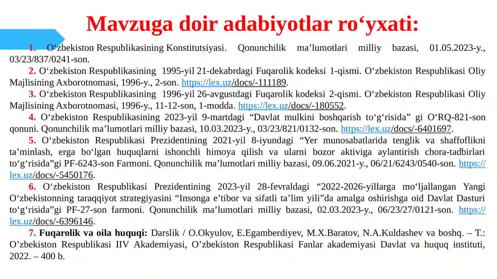 «Fuqarolikhuquqi»Shartnomato‘g‘risida umumiy qoidalar.Oldi-sotdi,ayirboshlash,hadyashartnomalarimisolida 3
