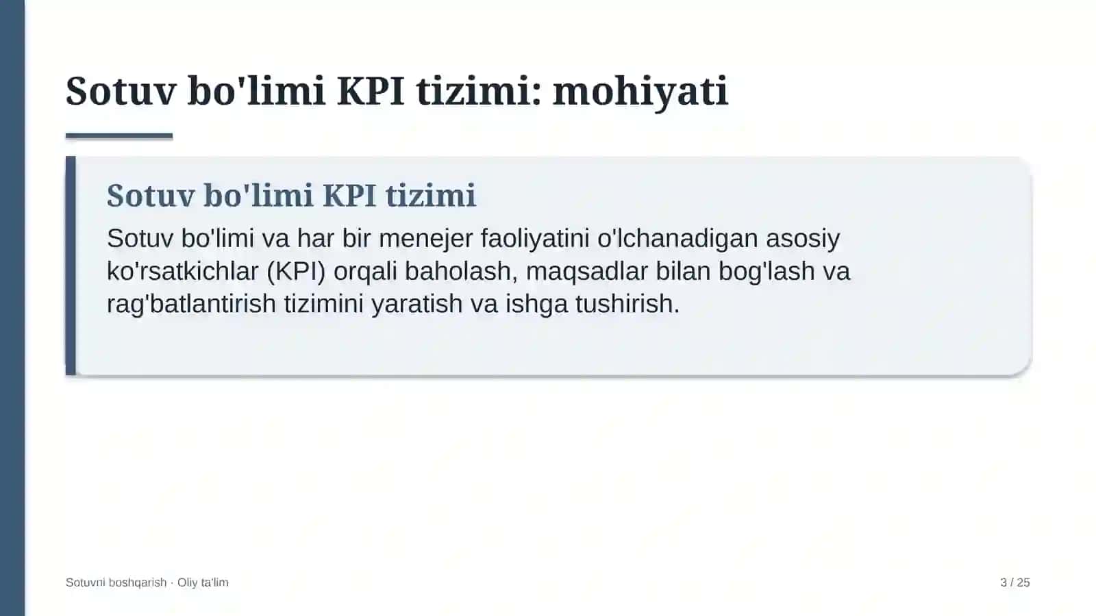 yuqumli kasalliklar shifoxonalarida sotuv bo'limi kpi tizimini joriy etish 4447 3