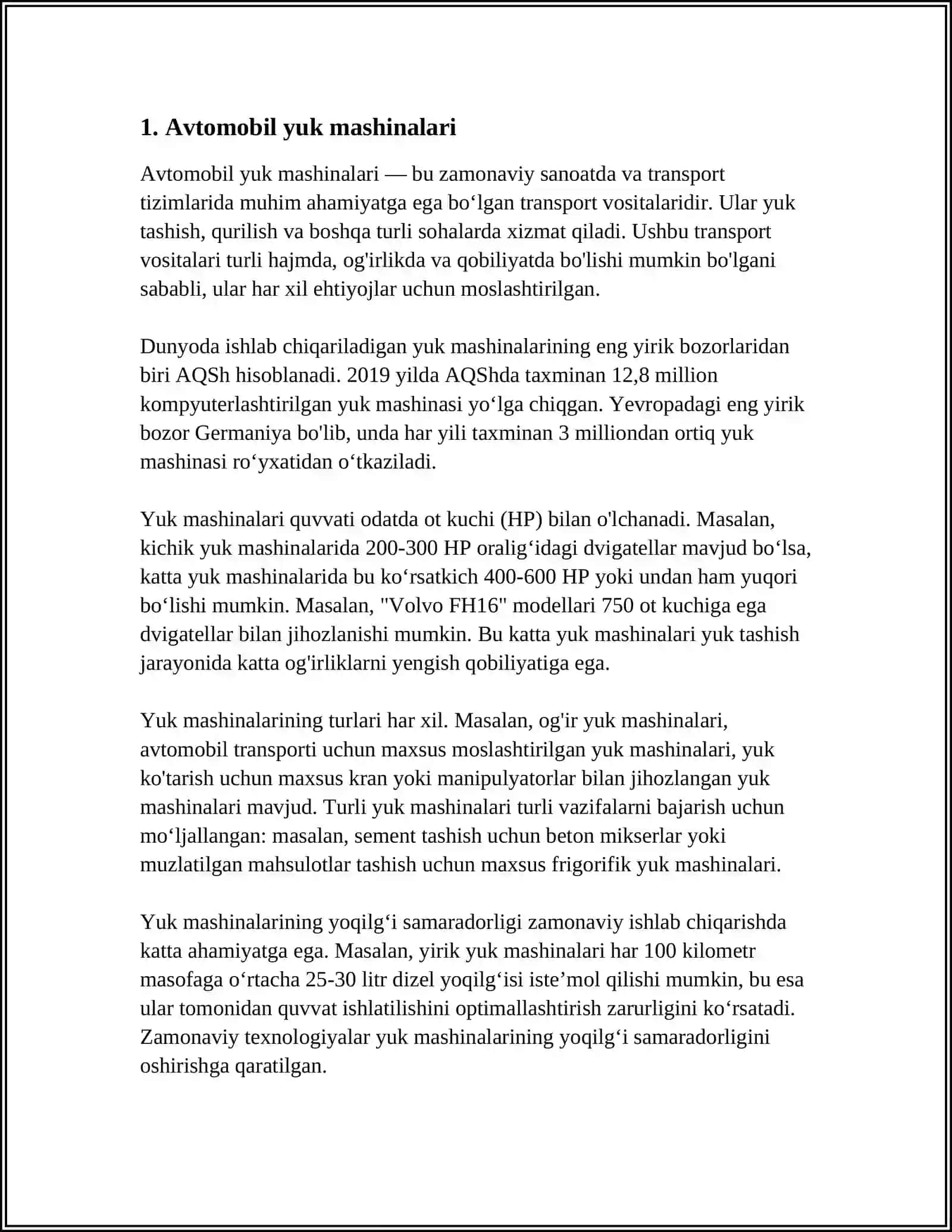 SHAXTA VA KARYERLAR YER YUZASIDAGI TEXNOLOGIK TRANSPORT MASHINALARINING TASNIFI 3