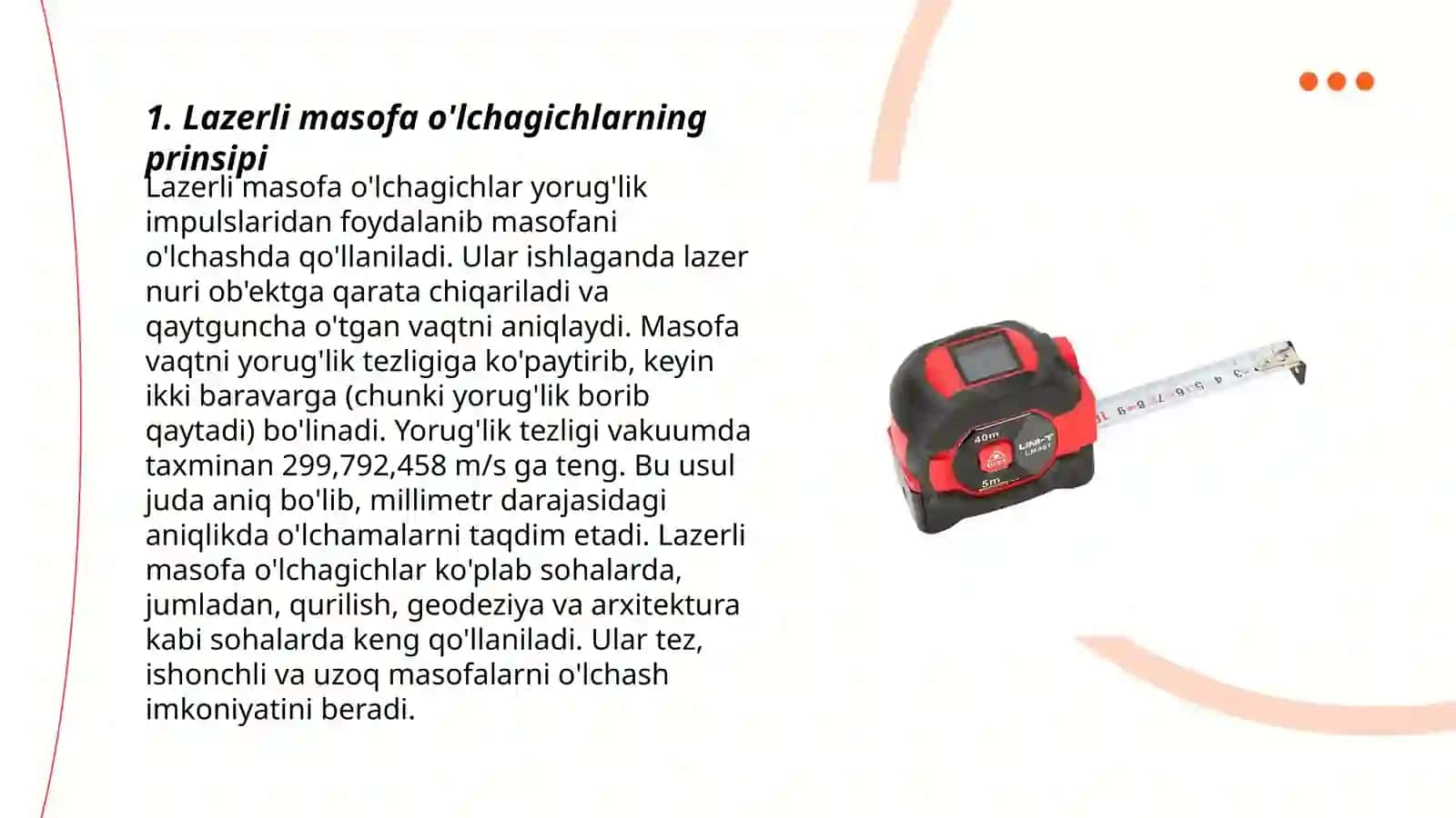Lazerli masofa ólchagichlar 3