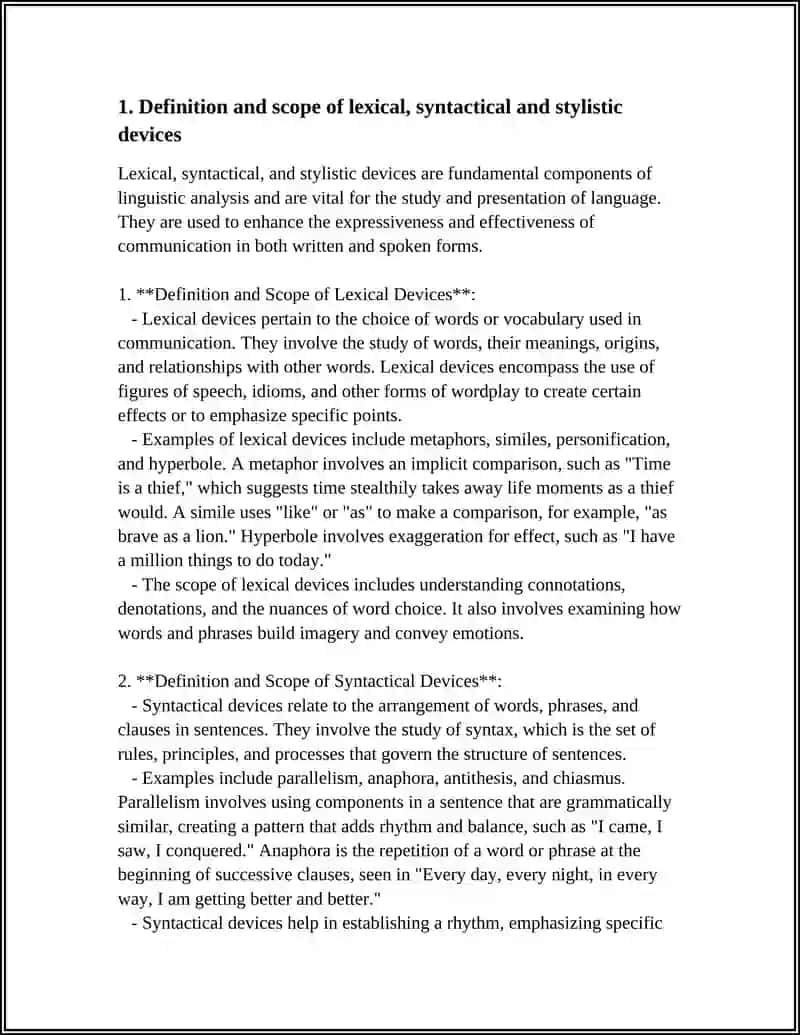 MAKE A PRESENTATION ON TOPIC LEXICAL SYNTACTICAL STYLISTIC DEVICES 3