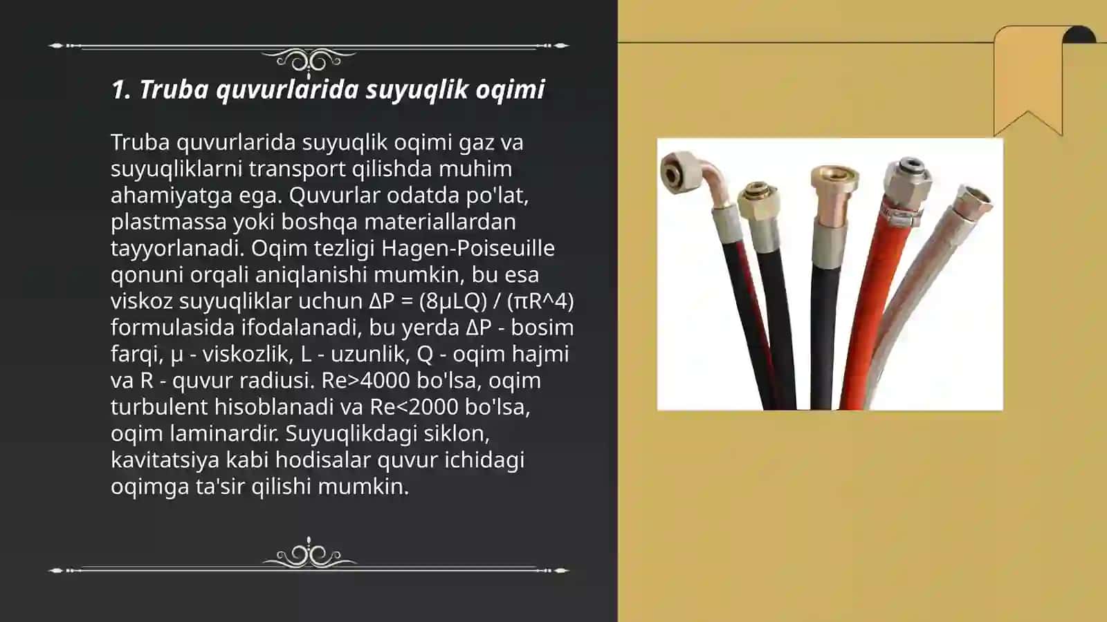 Truba quvurlaridagi gidravlik qarshilik 3