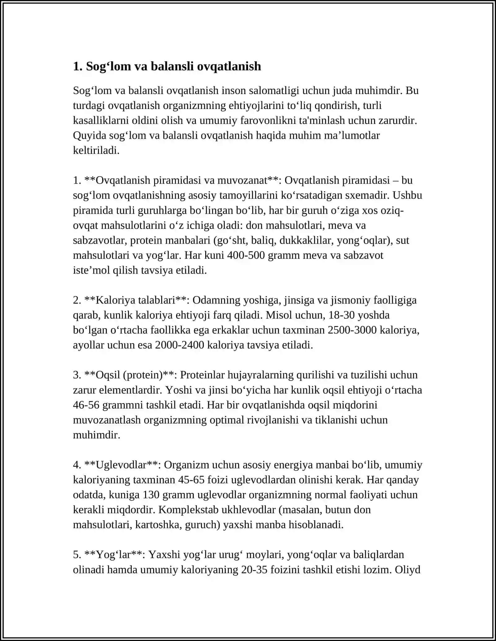 TOʻGʻRI OVQATLANISHNING AHAMIYATI 3