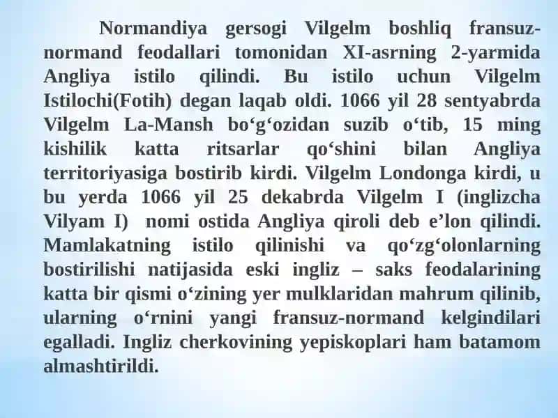 XI – XV asrlarda Angliya 3