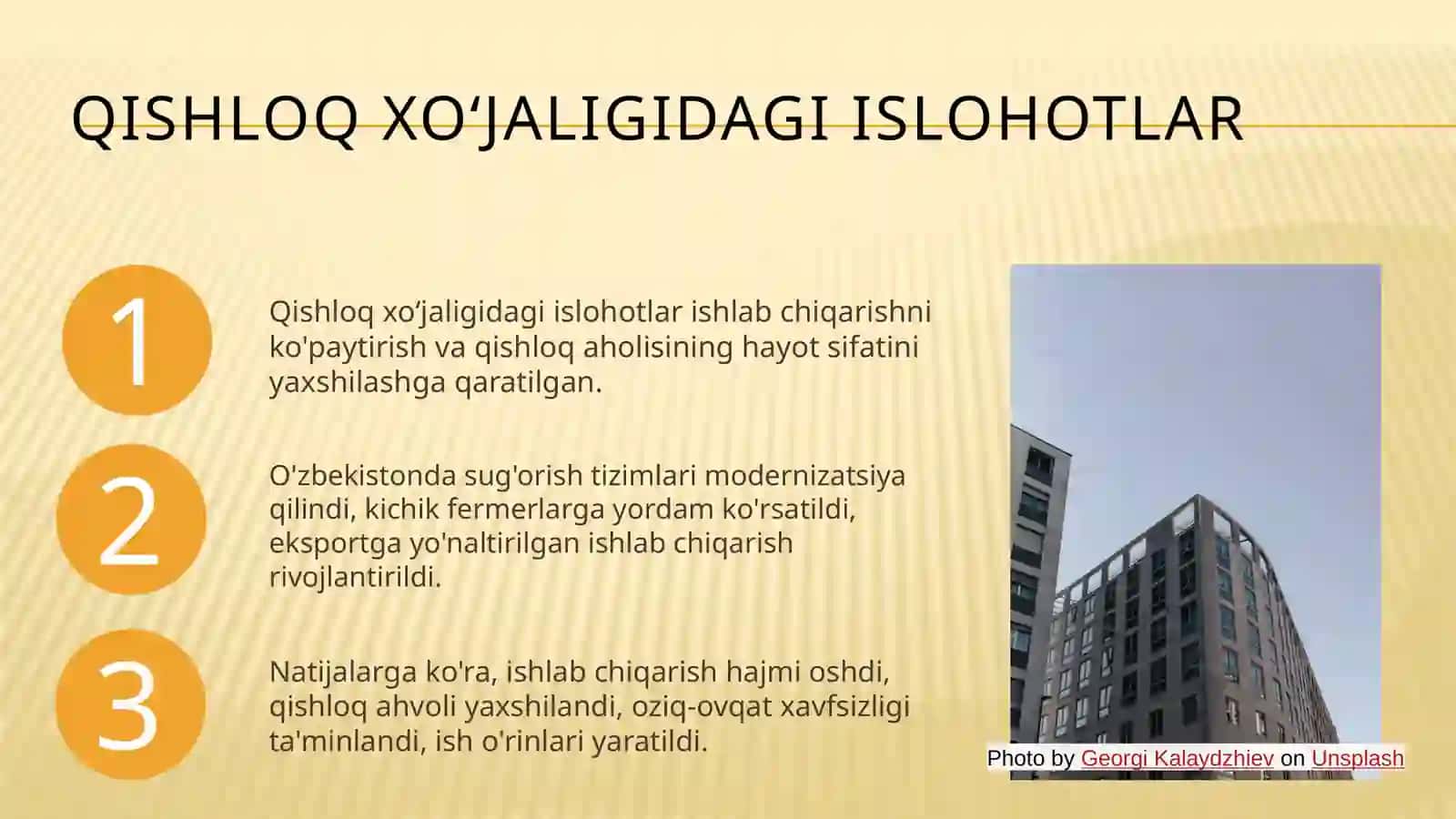 Mustaqillik yillarida qishloq xoʻjaligi va sanoat sohasidagi oʻzgarishlar 3