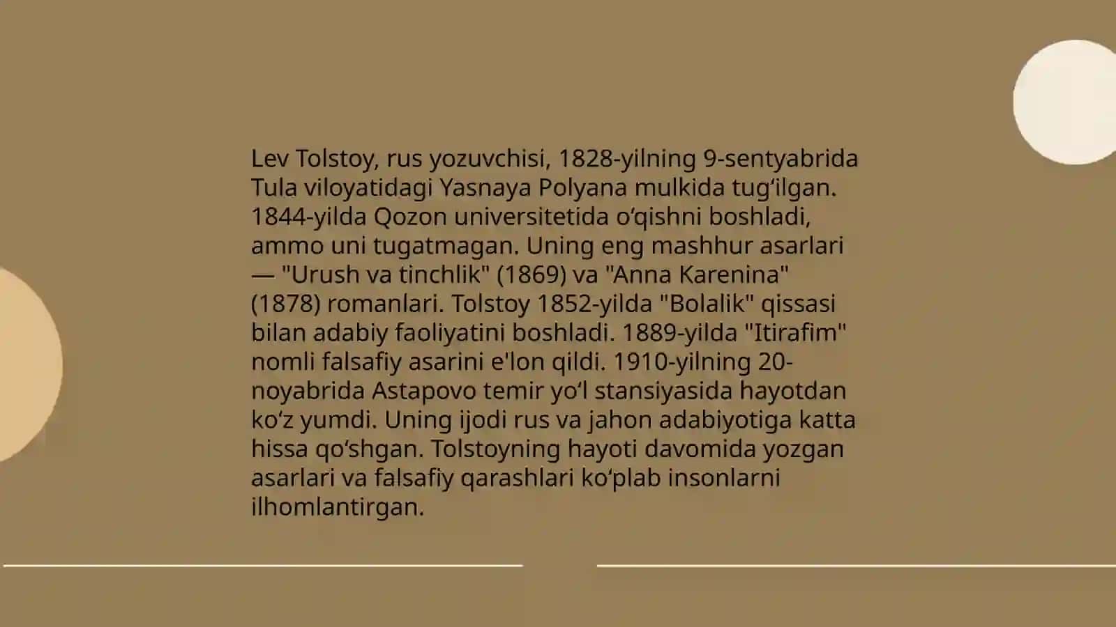 Lev Tolstoy "Tirilish" 3