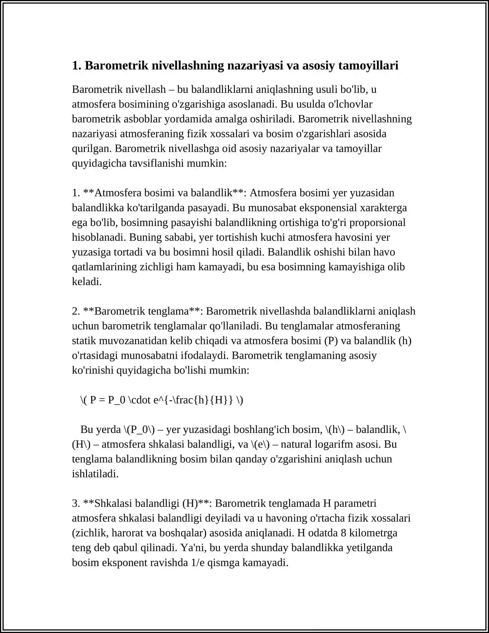 BAROMETRIK NIVERIALLASH 3