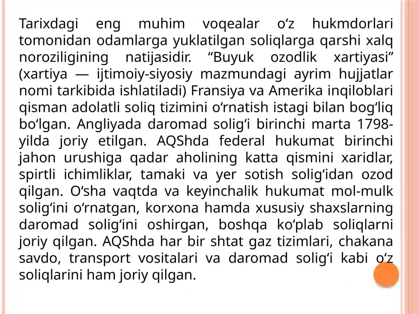 Soliq majburiyati tarixi haqida 3