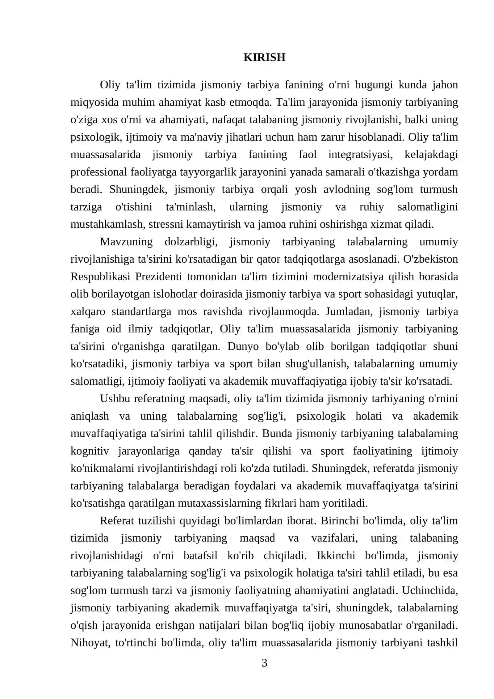 Oliy ta'lim tizimida jismoniy tarbiya fanining oʻrni 3