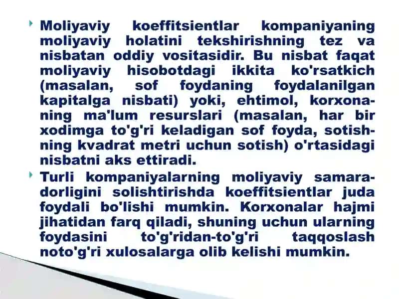 Moliyaviy hisobotlar bilan ishlash 3