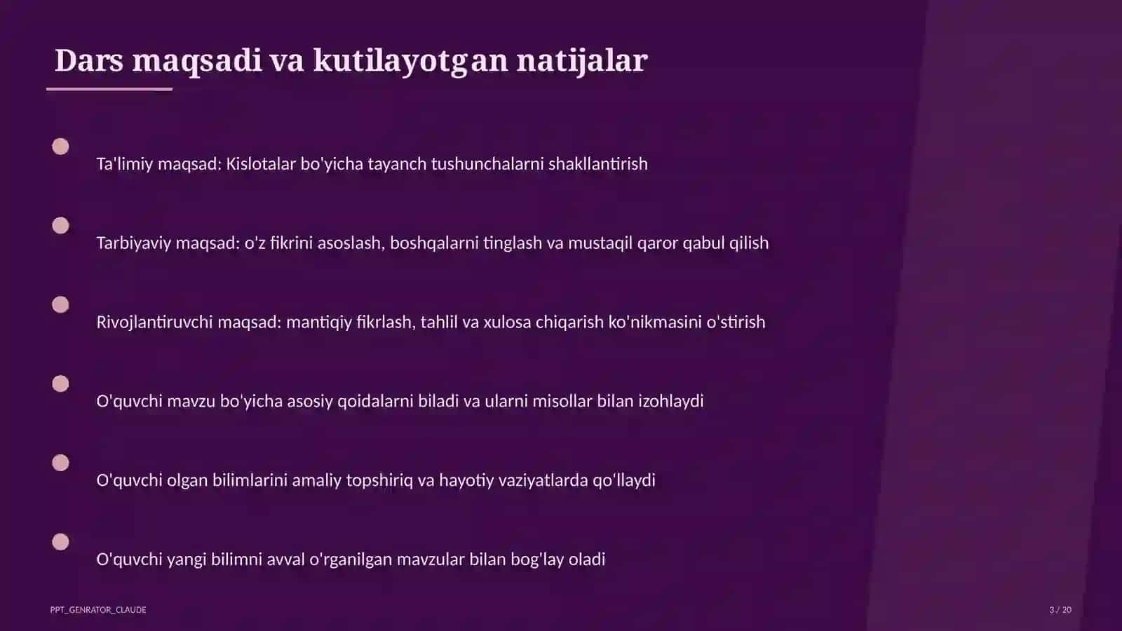 Kislotalar (8-sinf) 3
